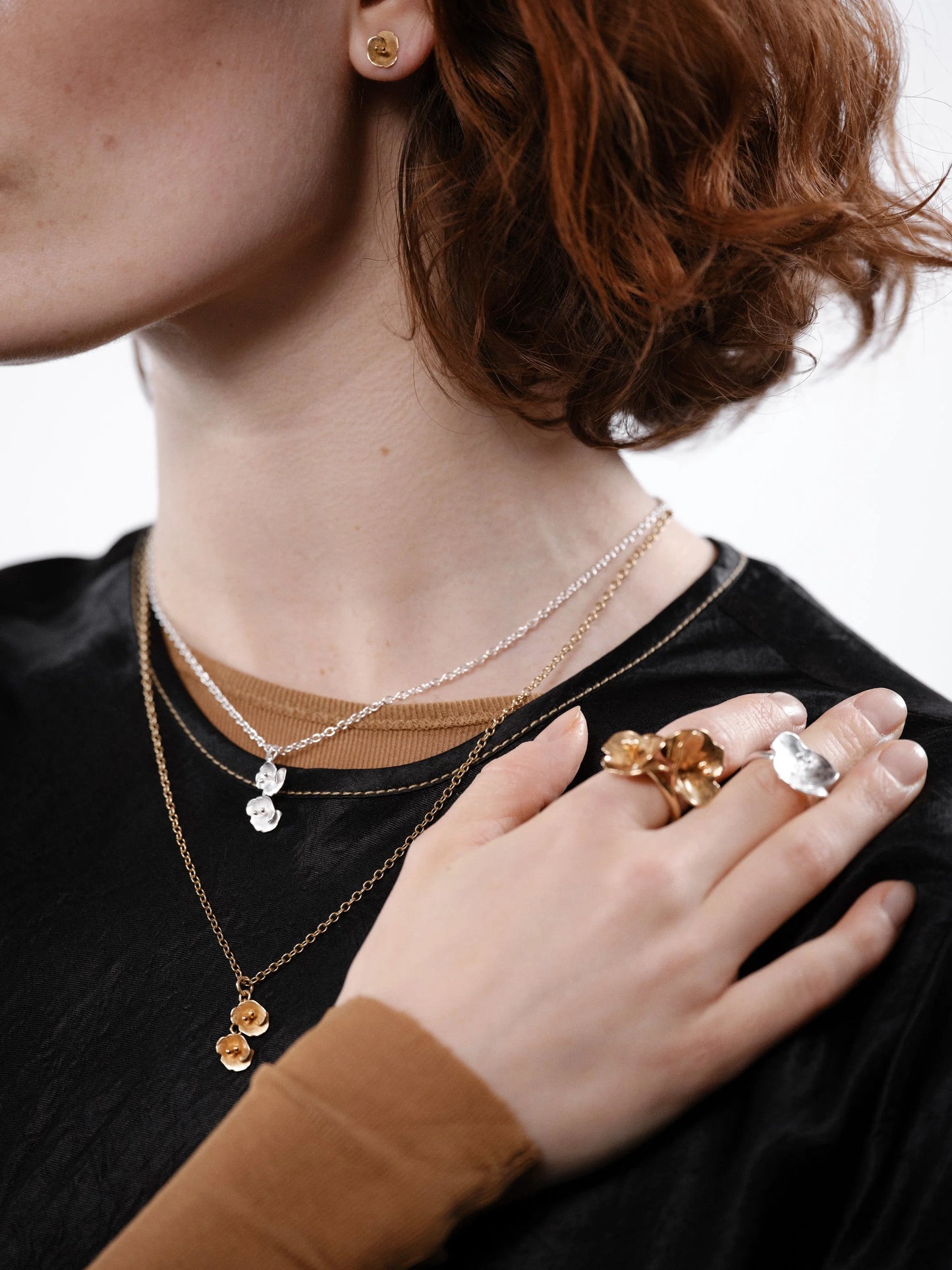 Kalevala Kesäyön ruusu -korvakorut mini hopea