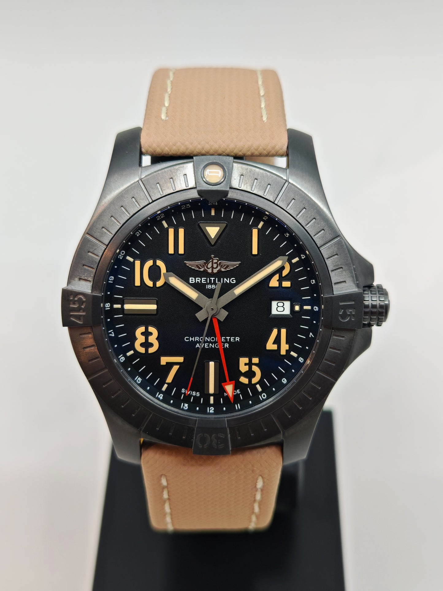 New Old Stock Breitling Avenger Automatic GMT 45 Night Mission