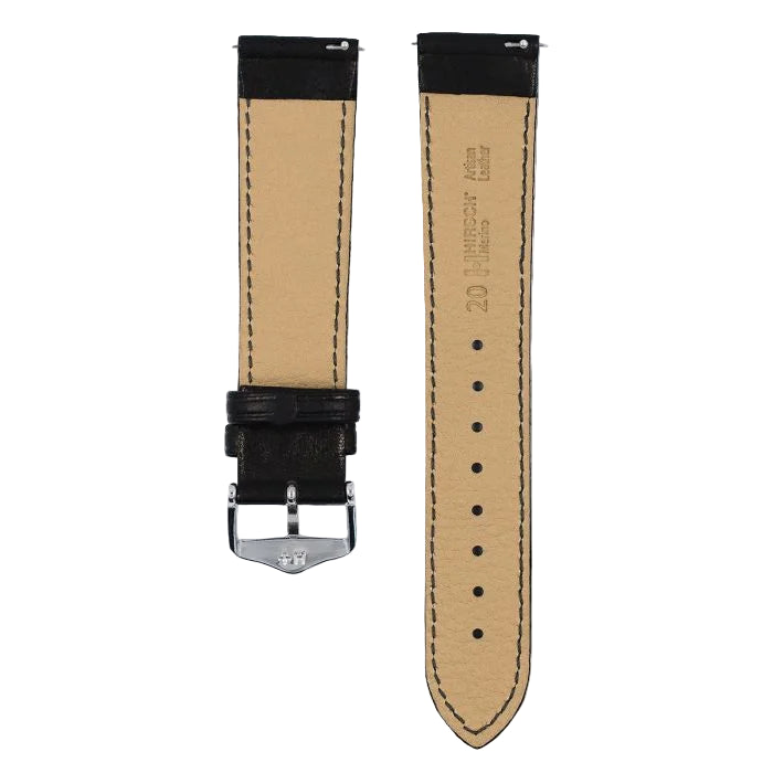 Hirsch Merino nahkaranneke musta