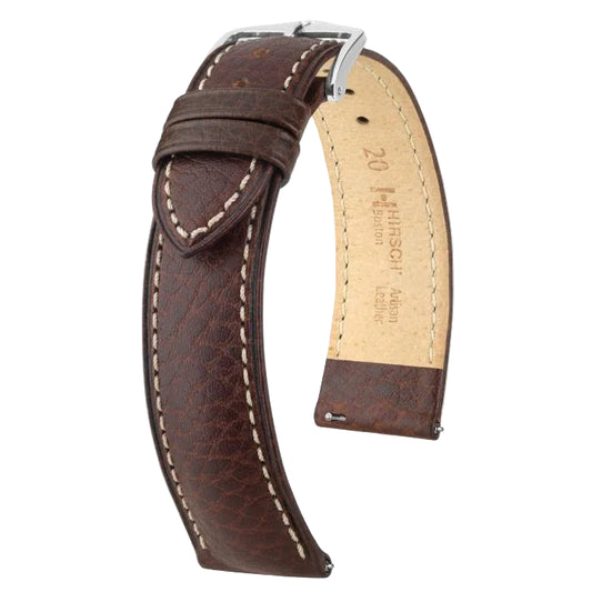 Hirsch Boston nahkaranneke ruskea