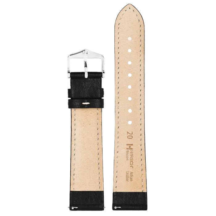 Hirsch Boston nahkaranneke musta