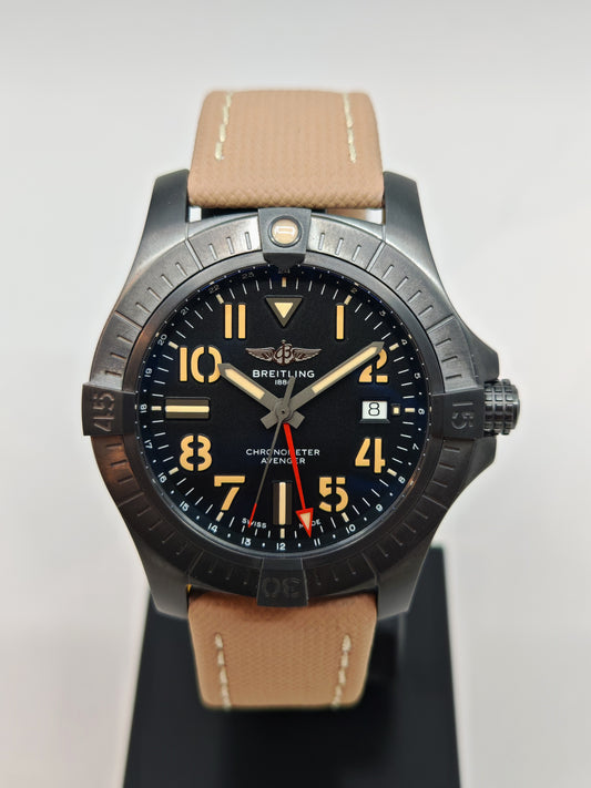 New Old Stock Breitling Avenger Automatic GMT 45 Night Mission