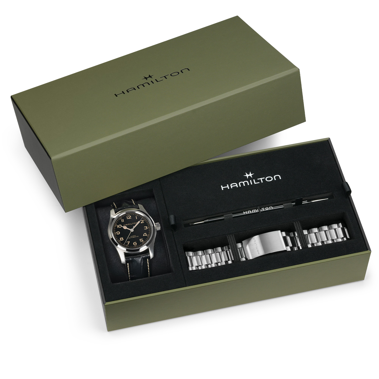 Hamilton Khaki Field Murph Auto 42 mm Bracelet Bundle